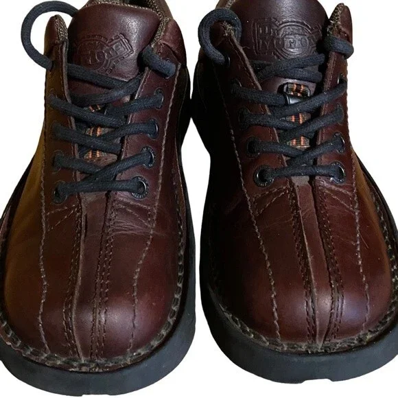 Rare Vintage Dr. Martens oxfords EUC Mens 7/ women’s 8 dark leather - Picture 1 of 10